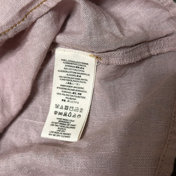 Free People Pink Blouse with Gold Accents - Picture 7 of 11